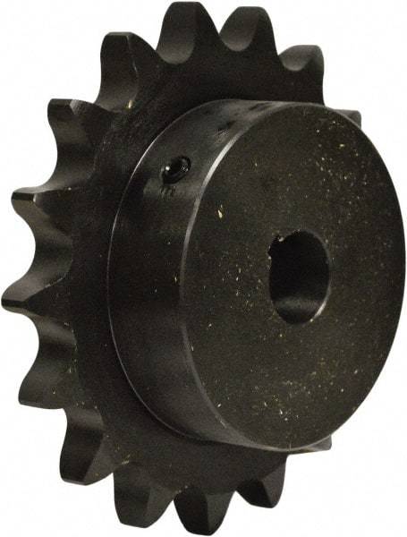 U.S. Tsubaki - 18 Teeth, 3/4" Chain Pitch, Chain Size 60, Finished Bore Sprocket - 1-3/16" Bore Diam, 4.319" Pitch Diam, 4.7" Outside Diam - Exact Industrial Supply