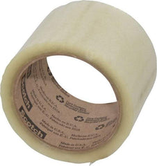 3M - 3" x 55 Yd Clear Rubber Adhesive Sealing Tape - Polypropylene Film Backing, 1.9 mil Thick, 44 Lb Tensile Strength, Series 371 - Exact Industrial Supply