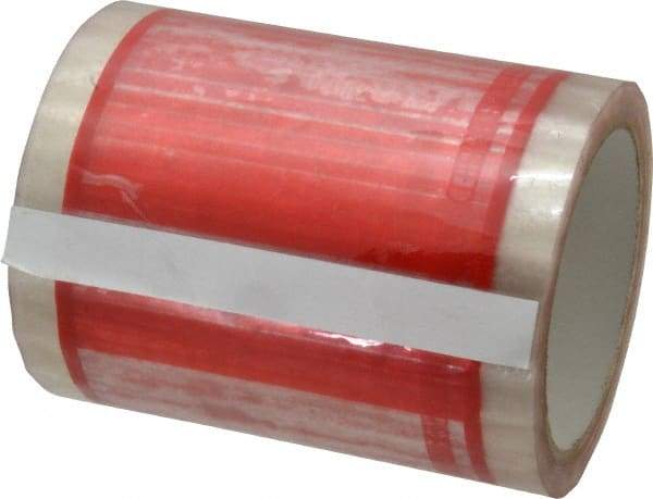 Nifty Products - 333 Piece, 5" Long x 5" Wide, Tape Roll - Packing Slip Enclosed, Clear with Red Border - Exact Industrial Supply
