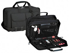 Platt - 17" Wide x 6" High, Tool & Laptop/Tablet Attache - Black, Nylon - Exact Industrial Supply