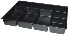 Kennedy - Tool Box Durable ABS Plastic Organizer - 25" Wide x 18-1/2" Deep x 4" High, Black, For 29" Wide Roller Cabinets - Exact Industrial Supply