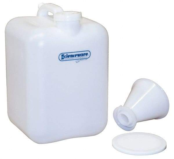 Bel-Art - 5 Gal Carboy - Polyethylene, White, 16" High x 9.6" Diam, 3/4" Cap - Exact Industrial Supply