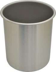 VOLLRATH - Round, Chrome Stainless Steel Food Storage Container - 8.6" High x 7.3" Wide - Exact Industrial Supply