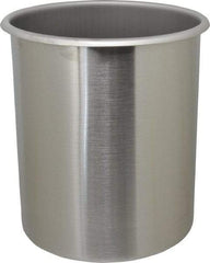 VOLLRATH - Round, Chrome Stainless Steel Food Storage Container - 9.8" High x 8" Wide - Exact Industrial Supply