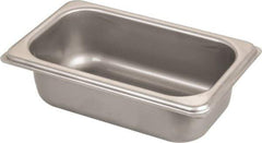 VOLLRATH - Rectangular, Chrome Stainless Steel Food Pan - 2" High x 4.3" Wide x 6.9" Long - Exact Industrial Supply