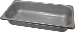 VOLLRATH - Rectangular, Chrome Stainless Steel Food Pan - 2-1/2" High x 6.9" Wide x 12.8" Long - Exact Industrial Supply
