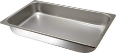 VOLLRATH - Rectangular, Chrome Stainless Steel Food Pan - 2-1/2" High x 9.8" Wide x 16.4" Long - Exact Industrial Supply