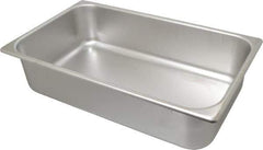 VOLLRATH - Rectangular, Chrome Stainless Steel Food Pan - 4" High x 9.8" Wide x 16.4" Long - Exact Industrial Supply