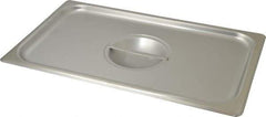 VOLLRATH - 16-1/2" Long x 10" Wide, Rectangular Stainless Steel Lid - Use with Food Pan - Exact Industrial Supply