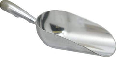 VOLLRATH - 5 oz Silver Cast Aluminum Round Bottom Scoop - 2.4" Wide Bowl, 2-1/2" Handle Length, 7.1" OAL - Exact Industrial Supply