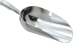 VOLLRATH - 12 oz Silver Cast Aluminum Round Bottom Scoop - 3.3" Wide Bowl, 3" Handle Length, 8.8" OAL - Exact Industrial Supply