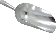 VOLLRATH - 55 oz Silver Cast Aluminum Round Bottom Scoop - 5-1/2" Wide Bowl, 4" Handle Length, 14.4" OAL - Exact Industrial Supply