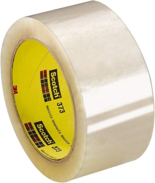 3M - 48mm Wide x 0.06mm Thick x 1,500m Long, 373 Box Sealing & Label Protection Tape - Clear, Use for General Industrial - Exact Industrial Supply