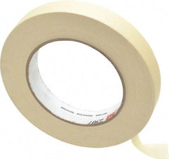 3M - 3/4" Wide x 60 Yd Long Tan Paper Masking Tape - Series 2307, 5.2 mil Thick, 23 In/Lb Tensile Strength - Exact Industrial Supply