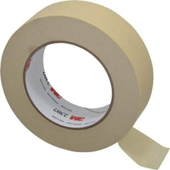 3M - 1-1/2" Wide x 60 Yd Long Tan Paper Masking Tape - Series 2307, 5.2 mil Thick, 23 In/Lb Tensile Strength - Exact Industrial Supply