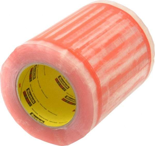 3M - 500 Piece, 8" Long x 6" Wide, Tape Roll - Document Enclosed, Clear with Orange Border - Exact Industrial Supply