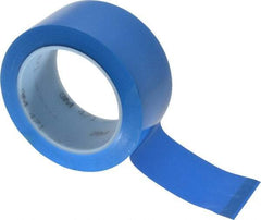 3M - Blue Solid Color Vinyl Tape - 2" Wide x 108' Long x 5.2 mil Thick, General Traffic - Exact Industrial Supply