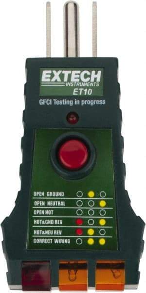 Extech - Receptacle Tester with GFCI - Exact Industrial Supply