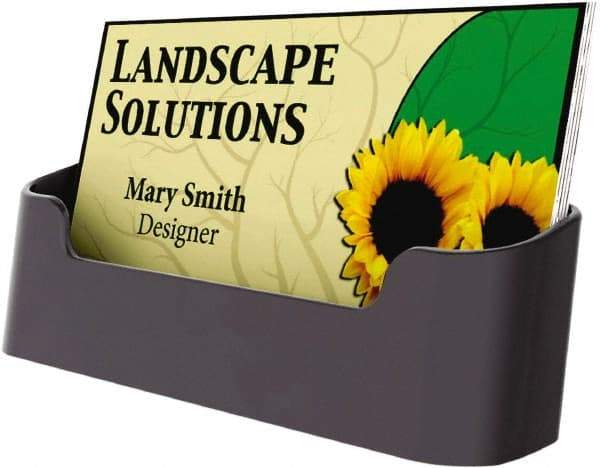 UNIVERSAL - Black Business Card Holder - Plastic - Exact Industrial Supply
