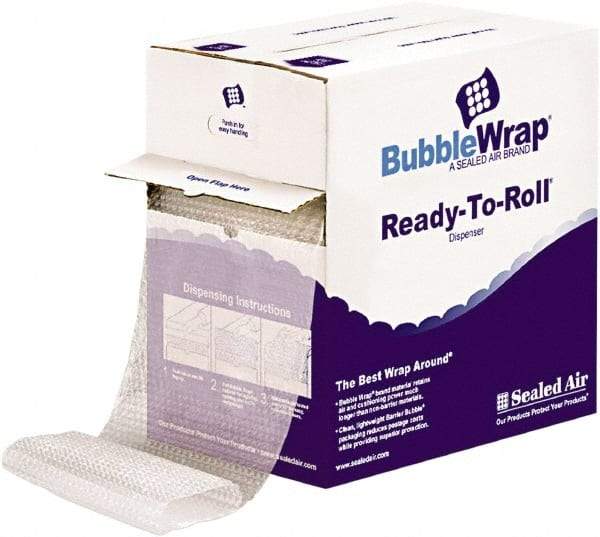 Sealed Air - 65' Long x 12" Wide x 1/2" Thick, Large Sized Bubble Roll - Clear - Exact Industrial Supply
