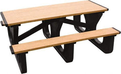 Vestil - 60" Long x 72" Wide x 30-1/2" High Stationary Rectangular Activity/Utility Table - Cedar & Black, Plastic - Exact Industrial Supply