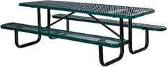 Vestil - 72" Long x 61-5/8" Wide x 30.38" High Stationary Activity/Utility Table without Back Rests - Brown, Steel - Exact Industrial Supply