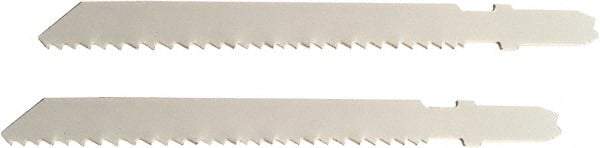 Disston - 3-1/2" Long, 10 to 14 Teeth per Inch, Bi-Metal Jig Saw Blade - Toothed Edge, 0.06" Thick, U-Shank, Raker Tooth Set - Exact Industrial Supply