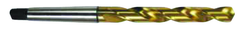 14.75mm Dia. - HSS 2MT GP Taper Shank Drill-118Â° Point-TiN - Exact Industrial Supply