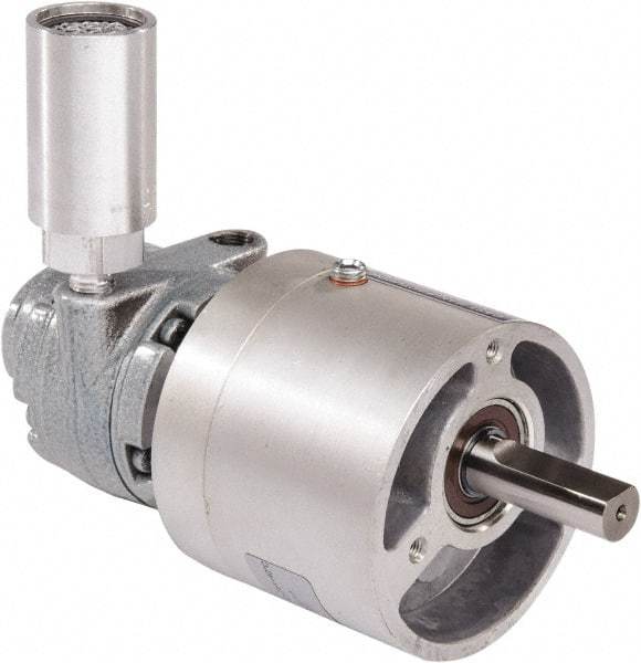 Gast - 0.32 hp Reversible Face Air Actuated Motor - 15:1 Gear Ratio, 350 Max RPM, 1.38" Shaft Length, 1/2" Shaft Diam - Exact Industrial Supply