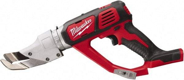 Milwaukee Tool - 3,000 SPM, 18 Volt, Inline Handle, Handheld Cordless Shear - 18 Gauge (Mild Steel) Cutting Capacity - Exact Industrial Supply