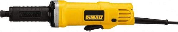 DeWALT - 1/4 Inch Collet, 25,000 RPM, Inline, Electric Die Grinder - 120 Volt, 0.4425 Hp, 4.2 Amp, 6.5 Ft. Long Cord - Exact Industrial Supply