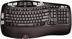 Logitech - Black Keyboard/Mouse - Use with Windows XP, Vista, 7, 8 - Exact Industrial Supply