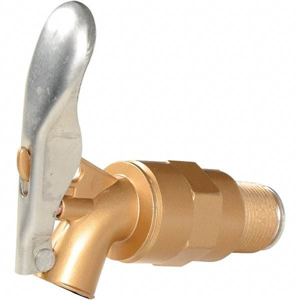 Vestil - 3/4" NPT Aluminum Adjustable Drum Faucet - 4" Long Extension - Exact Industrial Supply