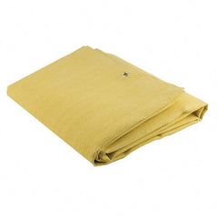 Welding Blankets, Curtains & Rolls; Type: Welding Blanket; Material: Fiberglass; Acrylic; Width (Feet): 8.00; Material Weight (oz/sq. yd.): 23; Color: Yellow; Grommet: Yes; Thickness: 0.0300; Maximum Heat Temperature (F): 300; Constant Maximum Temperature