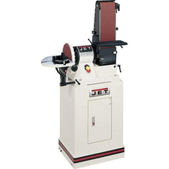 Jet - 48" Long x 6" Wide Belt, 9" Diam, Combination Sanding Machine - 0.75 hp, Single Phase - Exact Industrial Supply