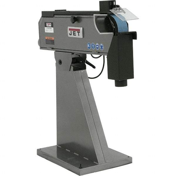 Jet - 79" Long x 3" Wide Belt Grinder - 4 hp, 220 Volts - Exact Industrial Supply