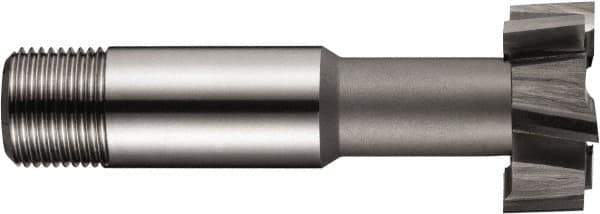 DORMER - 36mm Cut Diam, 16mm Cut Width, 0.6693" Neck Diam, 63/64" Shank Diam, M2 High Speed Steel T-Slot Cutter - Uncoated, 20mm Bolt, Staggered Teeth, 8 Teeth - Exact Industrial Supply