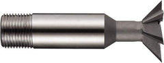 DORMER - 1" Diam x 0.315" Width of Cut, 45° Included Angle, High Speed Steel Dovetail Cutter - 1/2" Shank Diam, Uncoated - Exact Industrial Supply