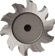 DORMER - 45.5mm Diam x 10mm Face Width, Cobalt, 12 Teeth, Shank Connection Woodruff Keyseat Cutter - Uncoated, 12mm Shank Diam, Staggered Teeth - Exact Industrial Supply