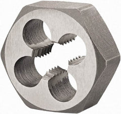 DORMER - M36x4.00 Metric Coarse Thread, Right Hand Thread, Hex Rethreading Die - High Speed Steel, 1-1/4" Thick, Series F302 - Exact Industrial Supply