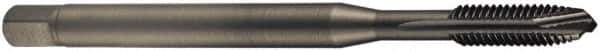 DORMER - M18x2.50 Metric Coarse, 4 Flute, Oxide Finish, Cobalt Spiral Point Tap - Plug Chamfer, Right Hand Thread, 125mm OAL, 30mm Thread Length, 14mm Shank Diam, 6H Class of Fit, Series EP016H - Exact Industrial Supply