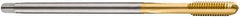 DORMER - M12x1.75 Metric Coarse 6H 3 Flute TiN Finish Cobalt Straight Flute Machine Tap - Bottoming, Right Hand Thread, 119mm OAL, 23mm Thread Length, Oversize - Exact Industrial Supply