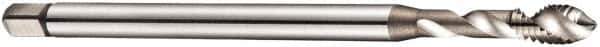 DORMER - M8x1.25 Metric Coarse 3 Flute 6H Bottoming Spiral Flute Tap - Cobalt, Bright Finish, 97mm OAL, Right Hand Flute, Right Hand Thread, Series E605 - Exact Industrial Supply