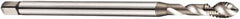 DORMER - M8x1.25 Metric Coarse 3 Flute 6H Bottoming Spiral Flute Tap - Cobalt, Bright Finish, 97mm OAL, Right Hand Flute, Right Hand Thread, Series E605 - Exact Industrial Supply