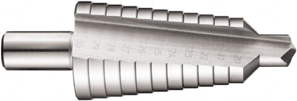 DORMER - 10 Hole Sizes, 20 to 30mm Hole Diam High Speed Steel Step Drill Bit - Exact Industrial Supply