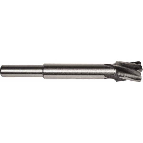 13/32″ Diam, 1/4″ Shank, Diam, 4 Flutes, Straight Shank, Interchangeable Pilot Counterbore 2-13/16″ OAL, 1/2″ Flute Length, Bright Finish, High Speed Steel, Aircraft Style