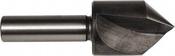 Union Butterfield - 3/4" Head Diam, 3/8" Shank Diam, 1 Flute 90° High Speed Steel Countersink - Bright Finish, 2-13/32" OAL, Single End, Straight Shank, Right Hand Cut - Exact Industrial Supply