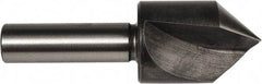 Union Butterfield - 1-1/4" Head Diam, 1/2" Shank Diam, 1 Flute 82° High Speed Steel Countersink - Bright Finish, 3-1/2" OAL, Single End, Straight Shank, Right Hand Cut - Exact Industrial Supply