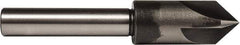 Union Butterfield - 3/4" Head Diam, 1/2" Shank Diam, 4 Flute 60° High Speed Steel Countersink - Bright Finish, 4-1/8" OAL, Single End, Straight Shank, Right Hand Cut - Exact Industrial Supply