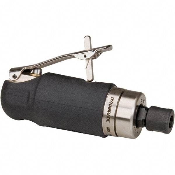 Dynabrade - 1/4" Collet, Straight Handle, Air Straight Die Grinder - 24,000 RPM, Front Exhaust, 30 CFM, 0.5 hp, 90 psi, 1/4" Inlet - Exact Industrial Supply